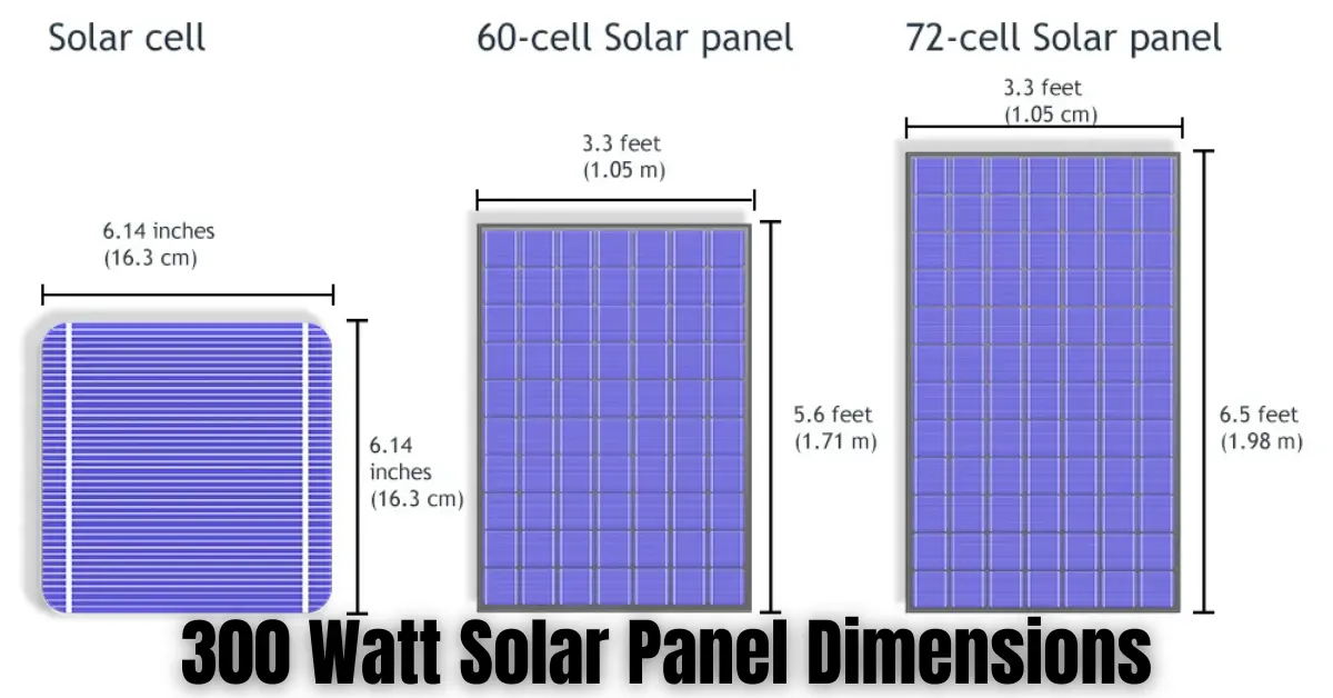 300 watt solar panel dimensions
