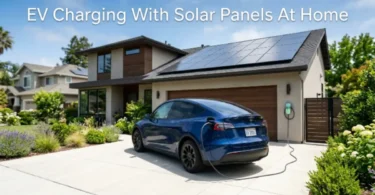 ev charging with solar panels at home