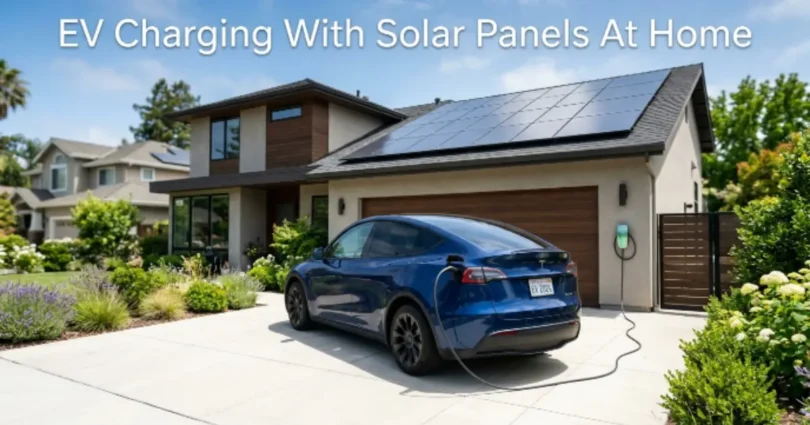 ev charging with solar panels at home