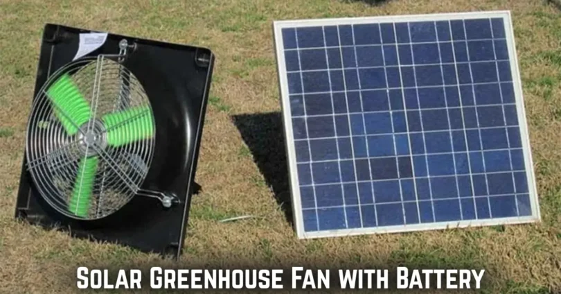 solar greenhouse fan with battery