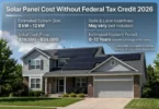 solar panel cost without federal tax credit 2026