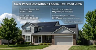 solar panel cost without federal tax credit 2026